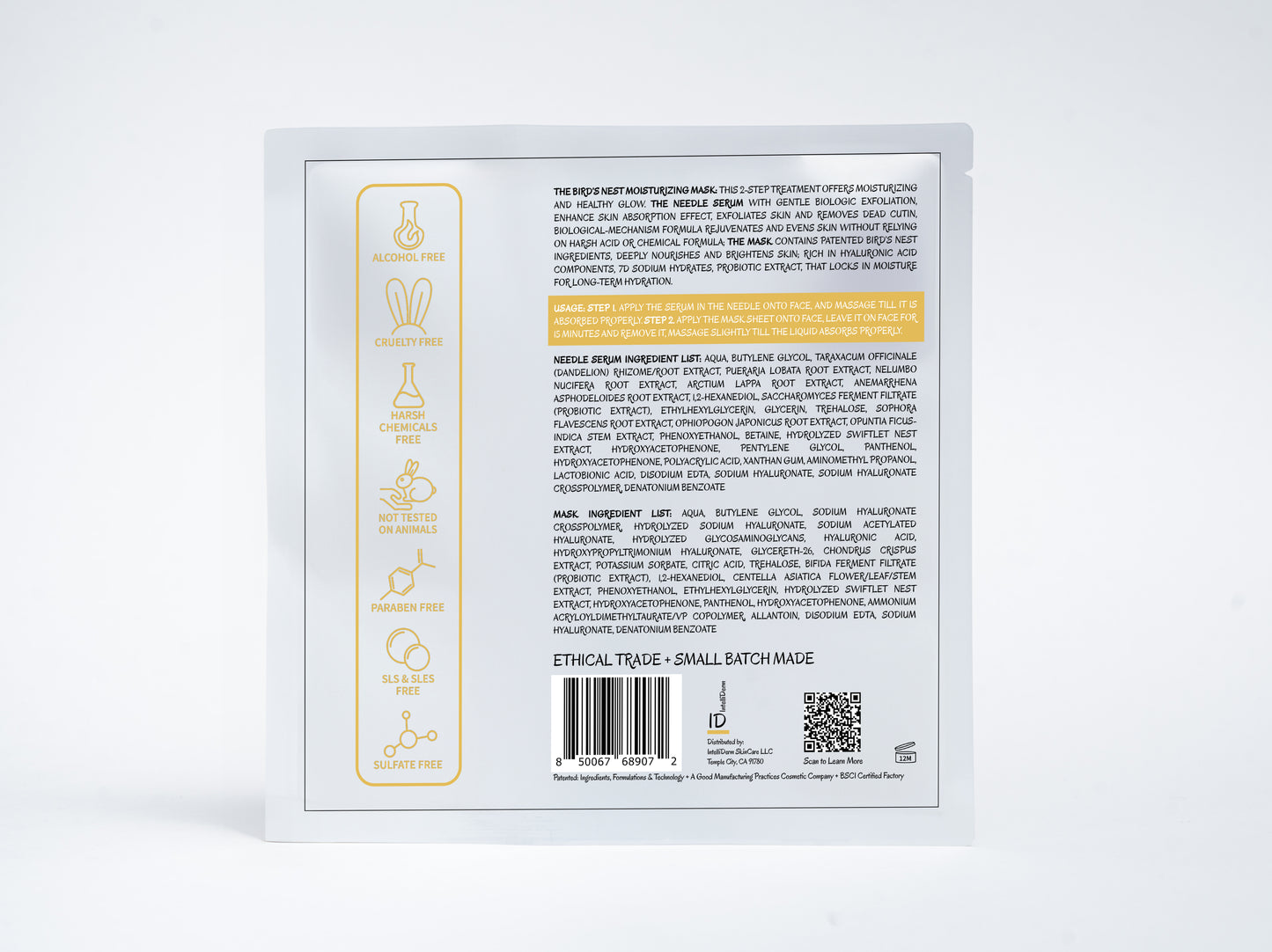 The Bird's Nest Firming Mask Label