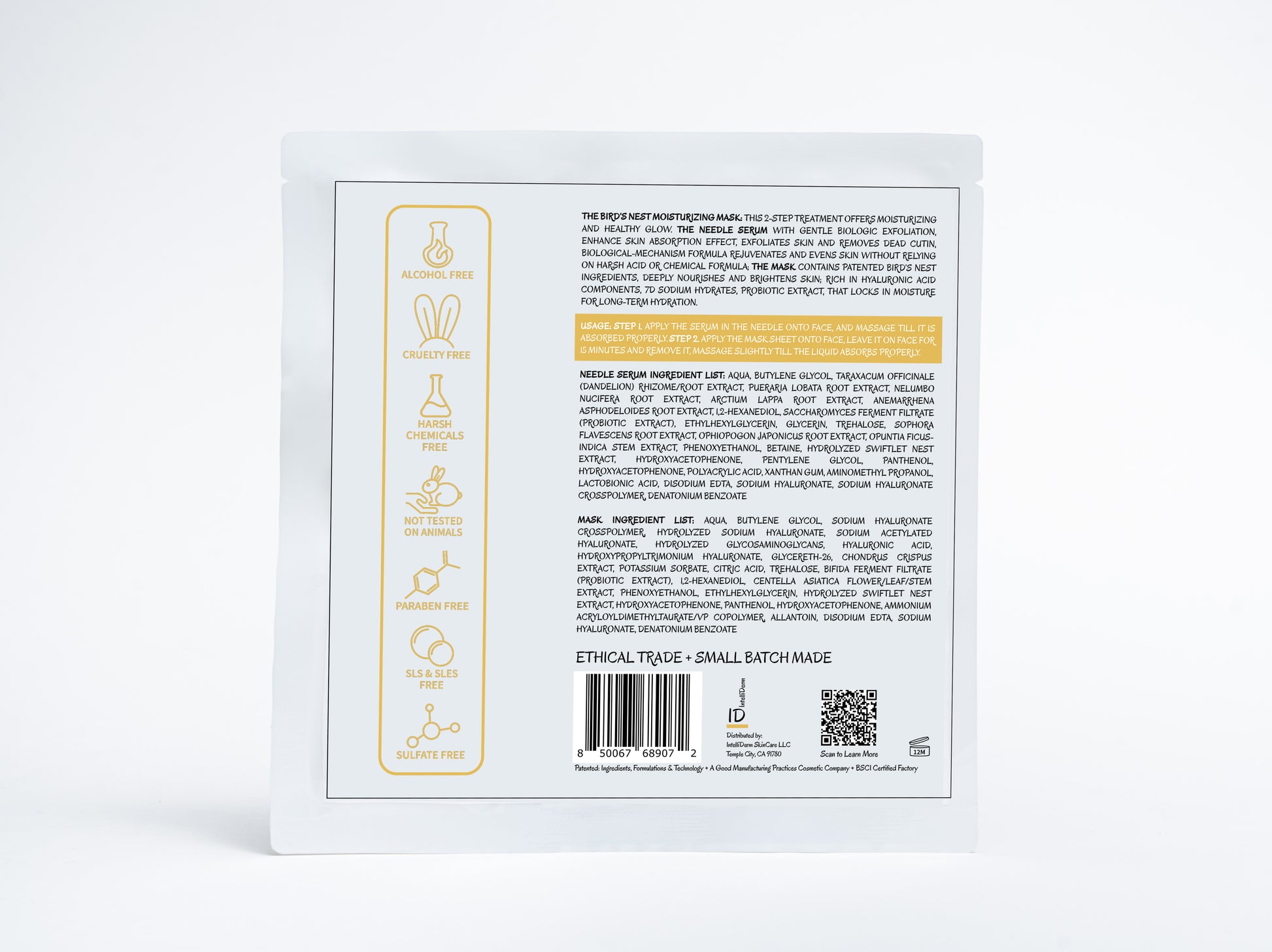 The Bird's Nest Moisturizing Mask Label